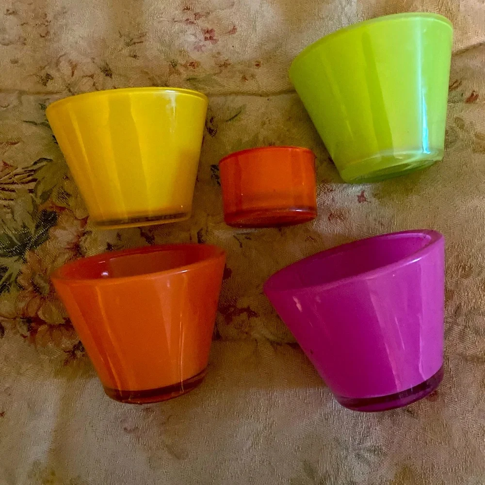 Vintage Crate&Barrel Votive Glass Candle Holders🥰❤️♦️⭐️